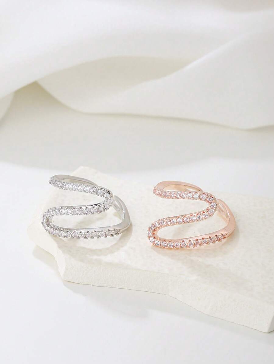 Vòng cửa tay áo Khối Zirconia  Trang trí - Vàng - Xem 1