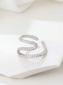 1 Vòng Đeo Tay Đính Đá Cubic Zirconia Trang Trí Quyến Rũ Cho Phụ Nữ Để Trang Trí Hàng Ngày - Bạc - Xem 3