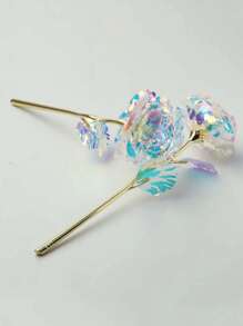 1pc Holographic Faux Flower Best Gifts Birthday - Multicolor - View 4