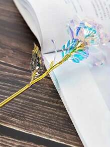 1pc Holographic Faux Flower Best Gifts Birthday - Multicolor - View 6
