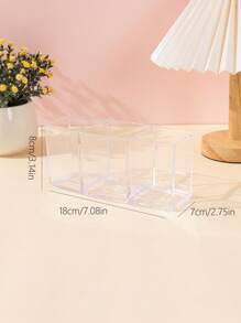 1 pieza Caja de almacenamiento de cosmético ABS transparente - transparente - Ver 3