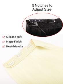 隐形接发可调节尺寸可拆卸安全夹直发隐形假发女士 - 米色 - 查看 4