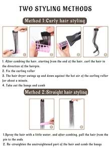 Flecos corto ondulado sintético pelo - Negro - Ver 4