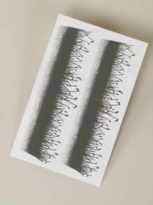 1 hoja Pegatina tatuaje con estampado - Negro - Ver 6