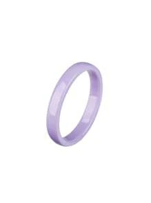 1入組極簡風格圓環 - 紫色 - 查看 2