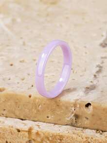 1入組極簡風格圓環 - 紫色 - 查看 5