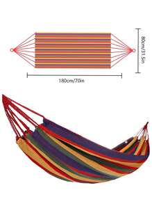 1入口袋式戶外花園露營吊床配樹帶，能承受450磅負載的耐用吊床，附旅行袋，適用於露台，後院和露營，露營必備 - 彩色 - 查看 2