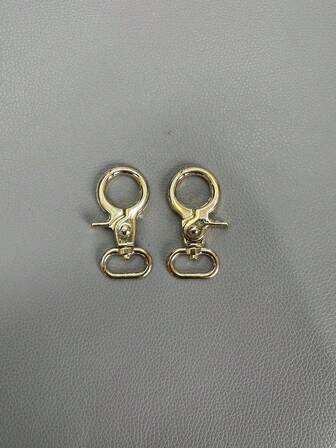 2入組金屬包肩帶搭扣龍蝦扣翻領登山扣彈簧鉤DIY包包配件