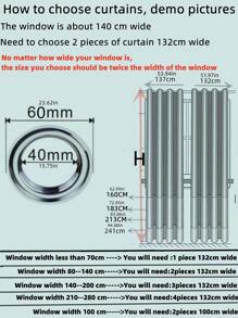 Rèm cửa mỏng manh bằng vải polyester dùng trang trí phòng ngủ - Màu be - Xem 5