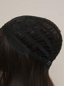 16 Inch Heat Resistant Wig Women's Short Wavy Hair Natural Black Bangs Wig For Daily Wear Natural Hair Casual Party Outfit Wig Cosplay