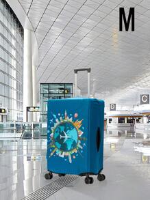 Xây dựng hành lý đồ họa bìa đàn hồi có thể giặt được - Màu xanh lam - Xem 1