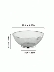 1 pieza Colador de acero inoxidable - Plateado - Ver 5