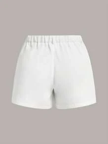 SHEIN EZwear 大碼翻蓋口袋短褲