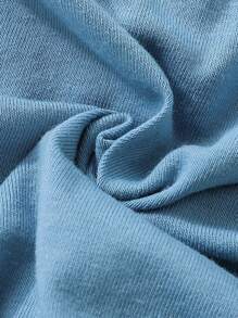 SHEIN Bé trai sơ sinh 2 Miếng Chi tiết Nút Quần thể thao - Nhiều màu - Xem 6