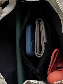 Sac fourre-tout d'épaule petit à la mode verrou tournant chaîne en PU