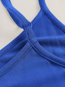 SHEIN BASICS Plus Solid Cami Dress - Royal Blue - View 6