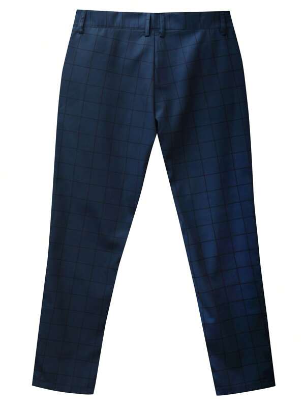 Men Plaid Print Slant Pocket Suit Pants SHEIN USA