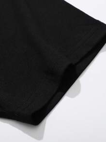 Manfinity Dauomo Men Cotton Cartoon Planet Print Tee - Black - View 4