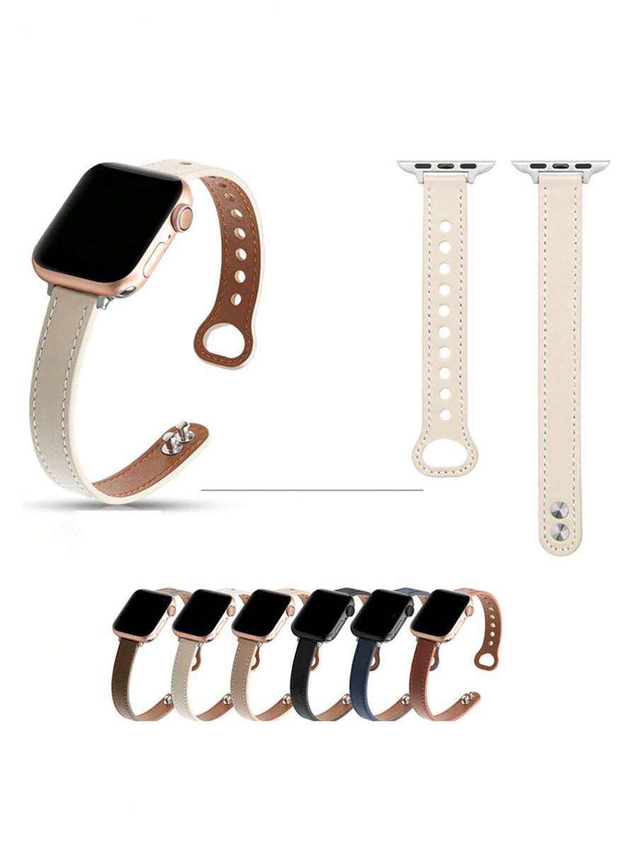 1 dây đeo đồng hồ Apple bằng da thật dành cho cả nam và nữ, tương thích với đồng hồ Apple 38mm 40mm 41mm 42mm 44mm 45mm Series 7 6 5 4 3 2 1