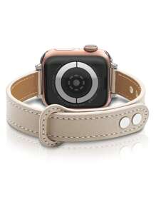 1 dây đeo đồng hồ Apple bằng da thật dành cho cả nam và nữ, tương thích với đồng hồ Apple 38mm 40mm 41mm 42mm 44mm 45mm Series 7 6 5 4 3 2 1 - trắng - Xem 6