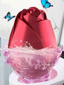 Limpiador de inodoro en forma de rosa, elimina la suciedad y las manchas, adecuado para baño/inodoro/sartén en cuclillas, 1 pieza - Rojo - Ver 9