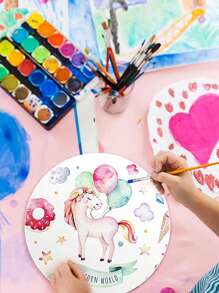 3 pezzi di tele su telaio rotonde da 8 pollici, 10 pollici e 12 pollici, pannelli bianchi per pittura adatti per olio, acrilico, acquerello e artigianato