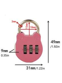 Random Colour Combination Lock Password, Luggage Lock Suitcase Lock With Code Safe Cipher Lock - Multicolor - View 4