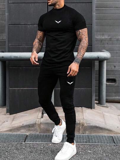 Homme Pantalons de survêtement & T-shirt à imprimé graphique