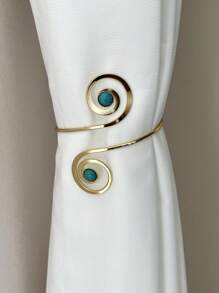 1pc Spiral Design Curtain Holdback - Multicolor - View 1