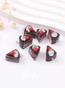 10件/套裝 樹脂蛋糕DIY掛件 - 棕色 - 查看 3