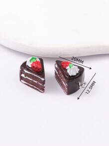 10件/套裝 樹脂蛋糕DIY掛件 - 棕色 - 查看 5