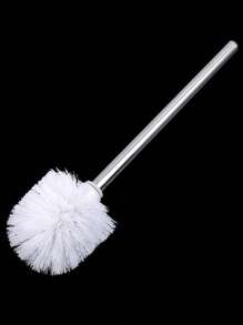1pc Long Handle Toilet Cleaning Brush - White - View 1