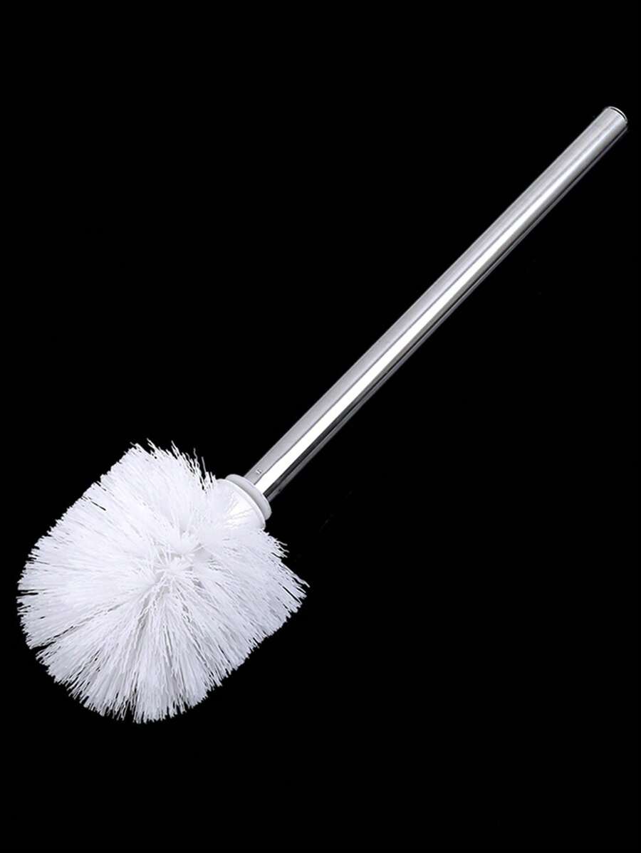 1pc Long Handle Toilet Cleaning Brush - White - View 1