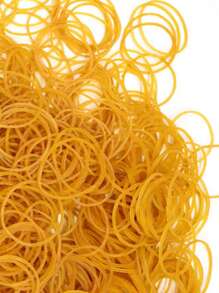 經典橡膠髮帶500入組適合所有髮型美髮工具