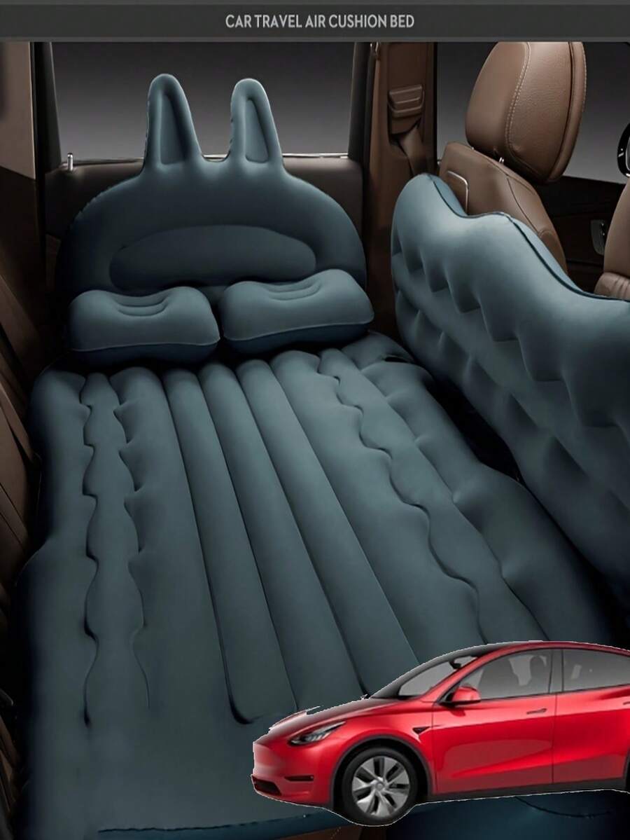 1 pieza Colchón con diseño de conejo de dibujos animados PVC de coche - Verde Oscuro - Ver 1