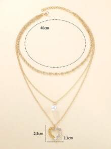 Vòng cổ chuỗi trang trí trái tim - Vàng - Xem 4