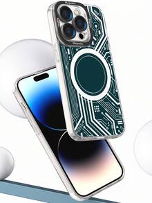 Habyby Men Boys Magnetic Circuit  Design Pattern Fashion Phone Case Boy Phone Cases - Multicolor - View 2