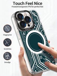 Habyby Men Boys Magnetic Circuit  Design Pattern Fashion Phone Case Boy Phone Cases - Multicolor - View 4