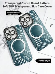 Habyby Men Boys Magnetic Circuit  Design Pattern Fashion Phone Case Boy Phone Cases - Multicolor - View 5