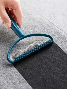 1pc Solid Color Pet Hair Removal Brush - Coral Orange - View 3