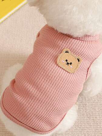 1 pieza Jersey de mascota oso de dibujos animados con diseño de parche