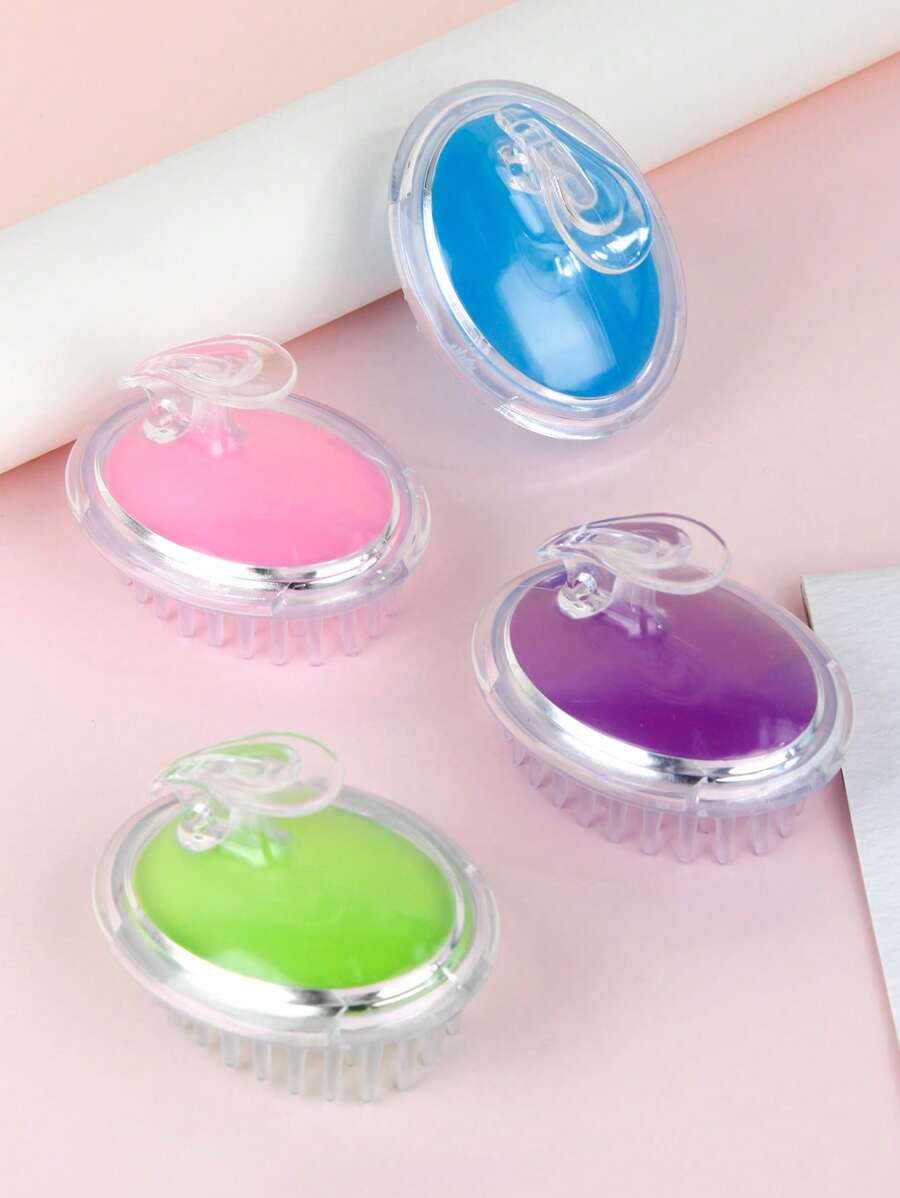 Shampoo Massage Hair Brush Comb - Pink - View 1