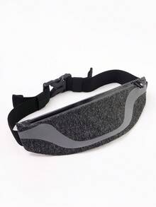 Reflective Polyamide Slim Sports Waist Bag - Grey - View 3