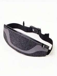 Reflective Polyamide Slim Sports Waist Bag - Grey - View 5