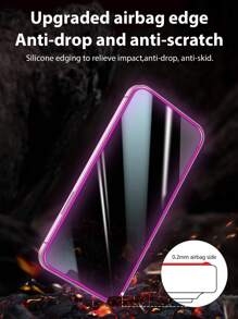 2Pcs Purple Bubble Luminous 14 6.1" / 13 / 13 Pro 6.1" / 15 / 15 Pro Max / 16 / 16 Pro / 16 Pro Max Tempered Glass Screen Protector - Purple - View 3