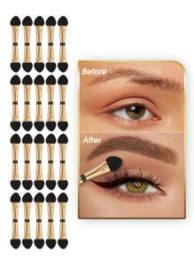 20pcs Double-ended Eyeshadow Brush - Multicolor - View 2