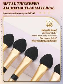 20pcs Double-ended Eyeshadow Brush - Multicolor - View 4