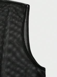 Manfinity Fever City Áo thun & Áo lót Nam màu trơn Giải trí - màu đen - Xem 3