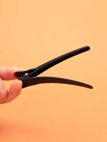 造型髮夾12入組塑料鱷魚造型女士理髮工具 - 黑色 - 查看 5