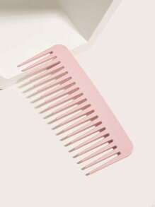 1pc Wide Tooth Comb For Hair Styling, Pink Color Hair Brush, Wide-Tooth Comb For Pompadour Hairstyle, Wide Teeth Comb, Anti Tangle Comb Wide Tooth, Anti-Static Comb Straight & Natural Hair - Gentle Detangling Hair Brush For Women Anti Tangle Comb Wide Tooth, Hair Brush, Comb, Hair Tools, Hair Products And Accessories For Barber Salon Beauty Travel Essentials - Pink - View 2